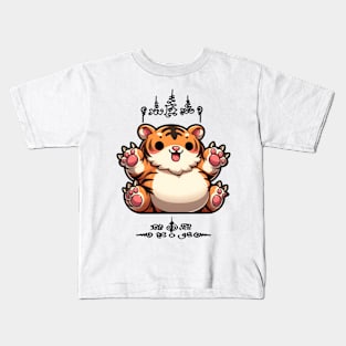 Thai Tattoo Parody "Sak Yant Tiger" Kids T-Shirt